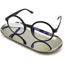 청광 블루라이트 차단렌즈 동그란 검정뿔테 안경 시력 눈보호 가벼운 여자 남성 베이직 데일리 기본