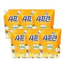 샤프란 섬유유연제 코튼앤크림 리필, 2100ml, 6팩