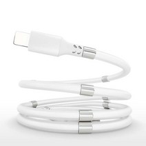C타입 선 꼬임방지 자석 스네이크 마그네틱 핸드폰 돌돌이 충전 케이블 USB 1M, 1m(C타입 화이트), 1개단품