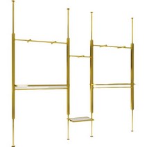 천장형 행거 고정 매장용 기동식 골드 폴 옷가게 봉, 스텐 티타늄 행거/가로60