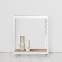 창고선반 수납 앵글랙 2단 1000 x 500 x 2100 (스피드랙 철제선반 DIY), 블랙, 9mm 양면코팅 보드