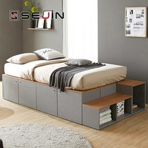 가넷 평상 벙커수납침대+본넬매트리스Q, 화이트