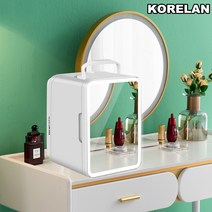 KORELAN 화장품냉장고 소형 저소음 4L, 화이트 [미러 LED 타입]