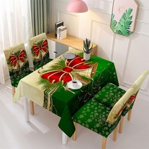 크리스마스 방수 골든 벨 식탁보 방진 주방 테이블 커버 장식 다이닝 의자 선물, 04 Only2Pcs Chair Cover, 05 Chirstmas Style 4
