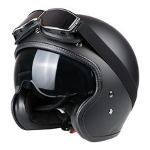 Vecchio 아라이램5 RX7X 레트로버 AGV 오픈페이스 덱스톤500TX SOL 할리 비틀 SST헬멧 라이딩 오토바이용품매장, 복고풍 고글과 아시아 블랙