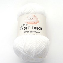 삼남뜨개실 소프트터치 100g 5개사면한개더 아크릴실 부드러운실 인형실 의류실 목도리실 모자실, 36 화이트, 소프트 터치 100g