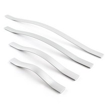 가구DIY 곡선 2구 싱크대손잡이 신발장손잡이 핸들, 300mm/실버무광