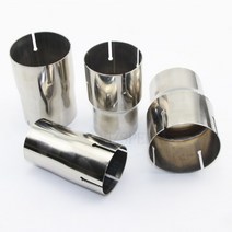 자동차부품 1pcs 자동차 액세서리 304 스테인레스 스틸 파이프 배기 감소 조인트 대형 소형 범용 머플러 슬, 05 54mm-60mm