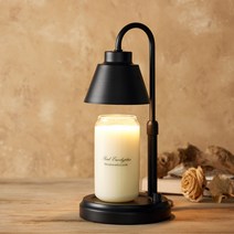 캔들백화점 불면증 심신안정에 좋은 에센셜 아로마 라벤더 캔들+높이 불빛조절 초초워머세트, 신초초 블랙 워머+리얼라벤더 570g 세트