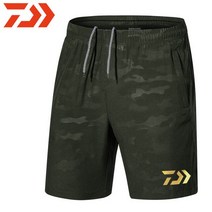 Dawa 남성용 여름 낚시 반바지 위장 웨이더 야외 바지 하이킹 스포츠 브리치 DAIWA 비치 핫 팬츠 S-4XL, [03] L, [02] 육군 녹색
