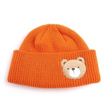 아이엠캡 곰돌이 패치 골지 숏비니