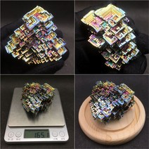 비스무트 무지개금속 비스무스 천연원석 비스무트결정 큐브, 플라워 X1121-165.1g