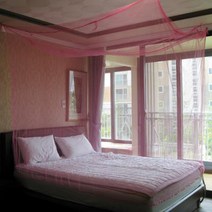 바보사랑 심플 사각 모기장(핑크)(대)/아기 침대 대형 캐노피.기프트갓