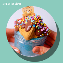 [젤시스슬라임] 민트초코 크로아상 / 눈꽃 + 점토섞기 슬라임 / 프리미엄 수제슬라임