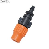 점적호수 관수자재 농업용 호수 1/4 인치 분무 물 노즐 분무기 DIY 마이크로 드립 관개 공장 호스 커넥터가있는 자체 정원 안개 스프링클러 60Pcs, 주황색