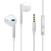 DFMEI M15 신규 유선 이어폰 인이어 메탈 중저음 이어폰 코드 컨트롤 게임 닭고기 음악 먹기귀마개, M15 White에는 포장이 포함되어 있습니다
