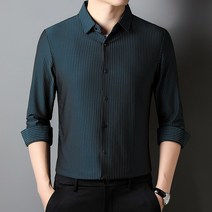SM2221춘추남성긴팔셔츠스트라이프중장년비즈니스캐주얼남성레깅스P50
