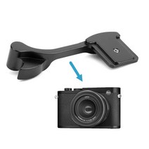 썸 그립 샘 레스트 Leica 라이카 Q1 Q2 디지털 카메라 용 알루미늄 합금 금속 엄지 손가락 업 그립 핸들 핫슈 마운트 렌치 부착 장착 간단 소형 경량 카메라의 기능에는 영향을 미치지 않습니다 카메라 액세서리 (블랙)
