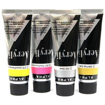 [동화오피스] 알파 아크릴물감 50ml / 형광 펄 낱색, 990 Pearl Red