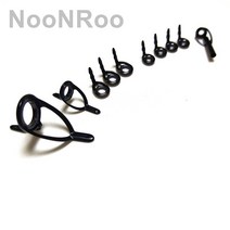 문어낚시대 NooNRoo 배스로드 주조 낚시대 가이드 키트 스테인레스 스틸 DIY 수리 막대, 03 Black color_05 size 4-1.8