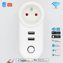 방수플러그 방수콘센트 야외소켓 와이파이 스마트 플러그 16a 투야 USB 유럽/영국/미국/이스라엘/호주, 01 100-240V, 03 France
