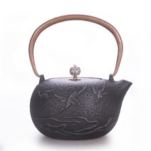 무쇠주전자 주철 물끓이는 보온 보냉 쇠 술 차 감성 주물 예쁜 찻 고급형 가정용, 1.3L 두루미