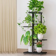 화분 선반 화분 진열장 패션 화분정리대 8단 베란다 장식 선반, 4단-진회색