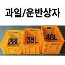 과일상자 플라스틱박스 과일박스 농산물박스 운반상자 플라스틱상자, 3) 중(38L) 녹색, 1개