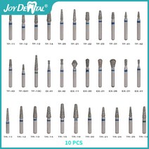 치과 다이아몬드 버 드릴 FG 1.6mm 스테인레스 스틸 버 고속 핸드피스 도구 0-41 10 개, 27 TF-41