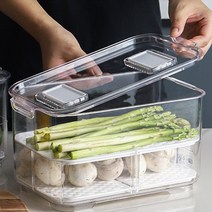 홈바내쓰 냉장고 칸막이 물빠짐 숨 쉬는 보관 용기 - L6533