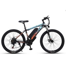 전기 자전거 산악 리튬 배터리 고속 브러시리스 더블 디스크 브레이크 26 인치, 04 Blue Spoke, 02 21Speed 13A