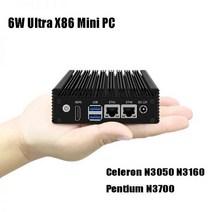 팬리스 미니 PC 펜티엄 N3700 셀러론 N3160 N3050 쿼드 코어 산업용 컴퓨터 포켓 GPIO 듀얼 LAN 2x USB3.0 6W 울트라 X86, Pentium N3700, 미국, 8G RAM 128G SSD