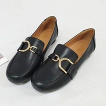 구두모모 골드 D장식 쿠션 로퍼 (2cm)