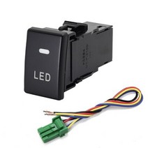 저렴한 Isuzu mu-x 전면 안개등 LED DRL 난방 테일 게이트 레이더 주차 센서 스위치 버튼 와이어 포함, 03 LED