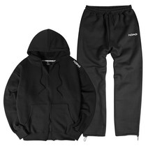 모즈모즈 [SET] 어깨자수 투웨이 후드집업 와이드 트레이닝 세트