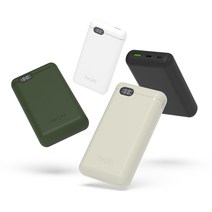 고속충전 잔량표시 20000mAh 보조배터리 QP2000A 20W -, 여행세트(하드파우치), 화이트