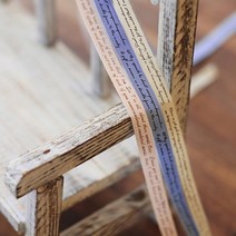 면사 영문리본(폭1cm 길이90cm) 리본공예 diy재료 포장 리본끈 리본부자재, 옐로
