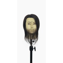 클러버 이용사 국가고시용 인모 100% 국가고시용 통가발 남성가발 이용사 통가발 덧가발, [하자제품] 국가고시용 통가발 (수염없음), 1개