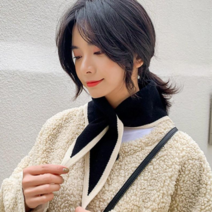도톰 미니 삼각스카프 가을 여성 쁘띠 삼각빔 스카프