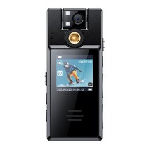 액션캠 블랙박스 자전거 바디캠 블랙 4K 초소형 미니캠, With 256GB TF Card, Black