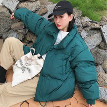 [디아리스] 겨울 여성 오버핏 웰론 숏패딩 점퍼 6108G