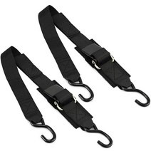 보트 Transom 넥타이 스트랩 트레일러 버클 스트랩 마린 제트 스키 PWC 트레일러 2inch x 4feet 1200 LBS 용량, 하나, 검정