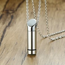 강아지 고양이 반려동물 유골 추모 함 강아지 고양이 반려동물 유골 추모 함 스테인레스 스틸 화장 쥬얼리 애쉬 항아리 목걸이 펜던트 남성용 힙합 남성 선물, 43428
