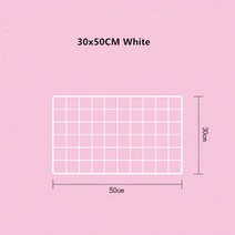 실외기실 까치 ㄷ 자 선반 북유럽 철 격자 벽 예술 장식 장식 침실 사진 프레임 엽서 메쉬 디스플레이 스토리지 랙 홀더, 30x50cm white
