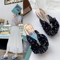 SAMARA 빅리본 여름 뮬 슬리퍼샌들