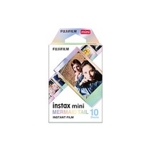 FUJIFILM 즉석카메라 체키용 필름 10매입 도안 머메이드 태일 INSTAX MINI MERMAID TAIL WW1