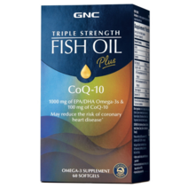 GNC 오메가3 1000mg 코엔자임 Q10 피쉬오일, 1개, 기본