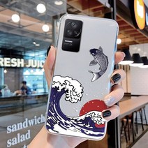 방수케이스 카나가와 서핑 POCO F4 5G 케이스 귀여운 드래곤 대리석 패턴 Pocof4 F 4 소프트 실리콘 Xiaomi, 01 POCO F4, 28 sjmh53
