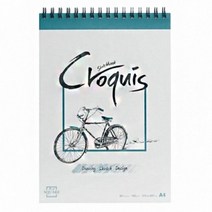 PGM1*^몰삼원)크로키스케치북 A4(CG03 105g 80매)그린 크로키 노트 디자인 드로잉 미술용지 A4 스프링^*1췤pgm, a^^*옵션없슴