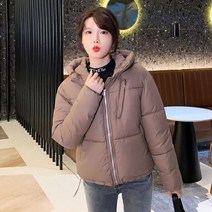 WYWMY 겨울 여성 재킷 두껍고 따뜻한 파카 아우터 솔리드 후드 짧은 코트 루즈 코튼 패딩 기본